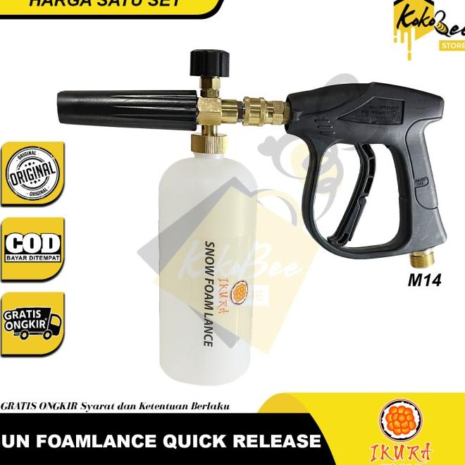 Gun Foam Lance Quick Release Coupler Set - Gun Jet Cleaner Stik Pendek