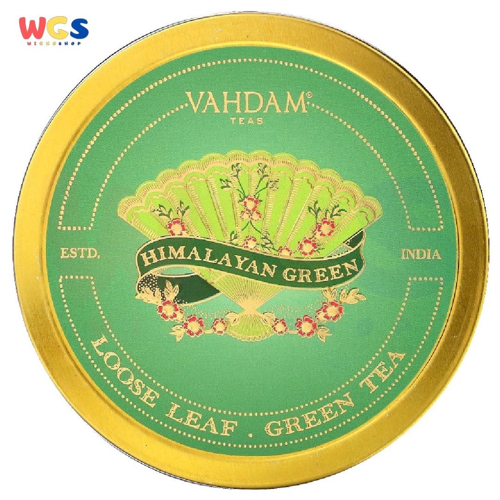 Vahdam Teas Himalayan Loose Leaf Green Tea Tin 50gr