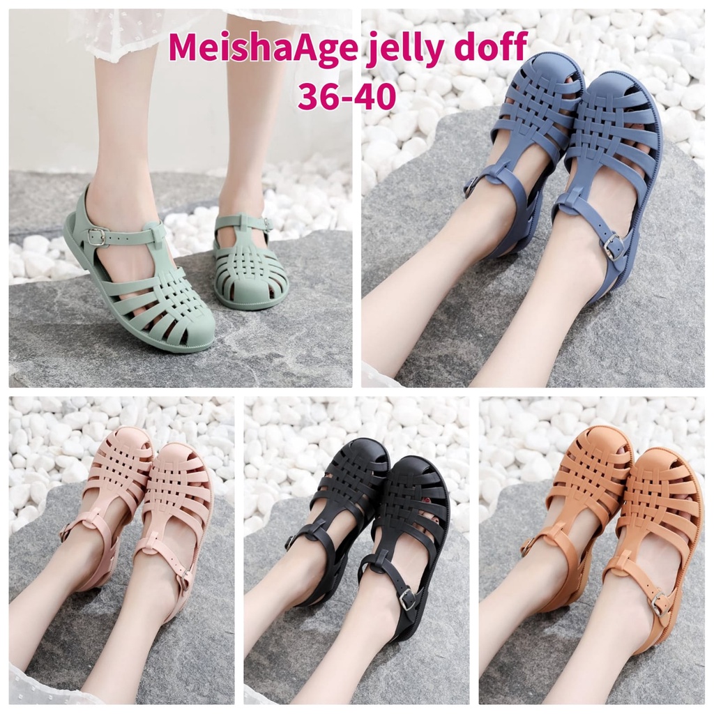 Meisha doff jelly shoes dewasa/ sandal jelly wanita/ sandal import/ sandal karet/sandal wanita