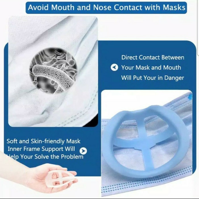 Penyangga Masker Penahan Masker Tidak Menempel di Mulut Hidung Silikon Silicone