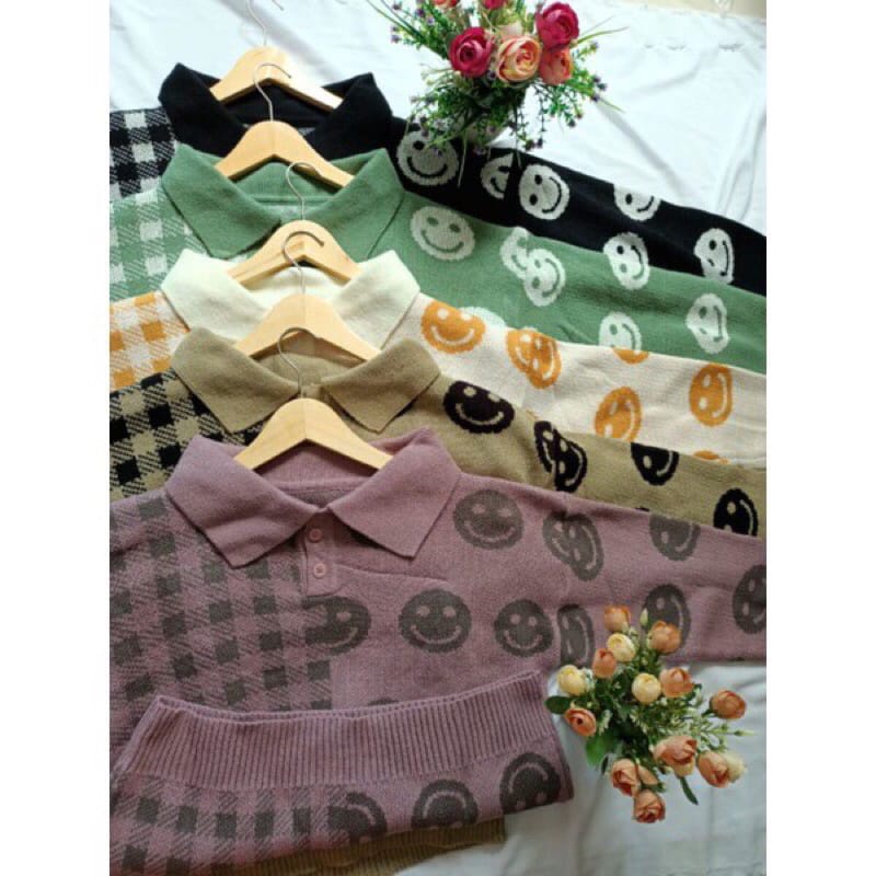 SWEATER RAJUT PREMIUM MOTIF SMILE BOX-blousekorea-sweaterrajutkorea-rajutkomputer
