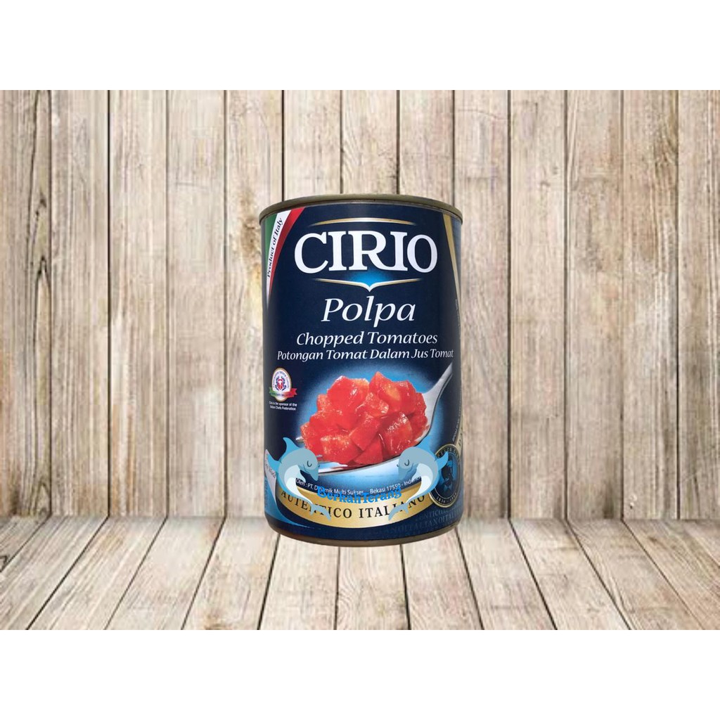 

Cirio Polpa Tomatoes Chopped 400gr / Potongan Tomat Dalam Jus Tomat