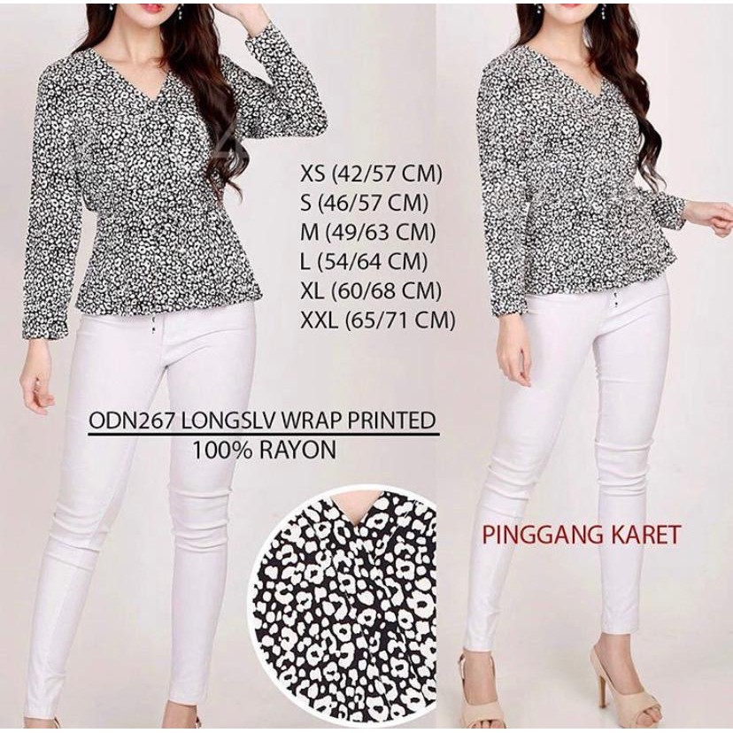 Blouse Wanita Murah Old Navy 267 Longslv Wrap
