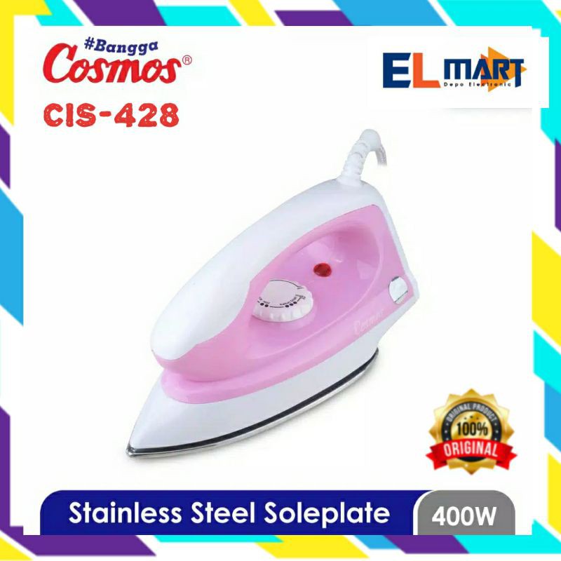 Cosmos Setrika Listrik Dry Iron CIS 428 - CIS428 Gosokan Baju Anti Lengket