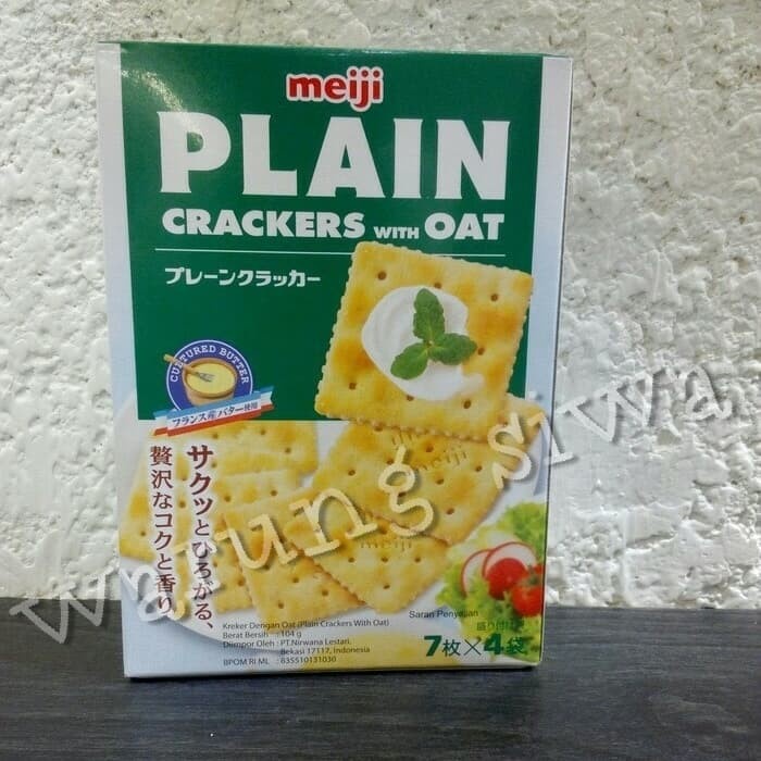 

meiji plain crackers with oat import 104 gram