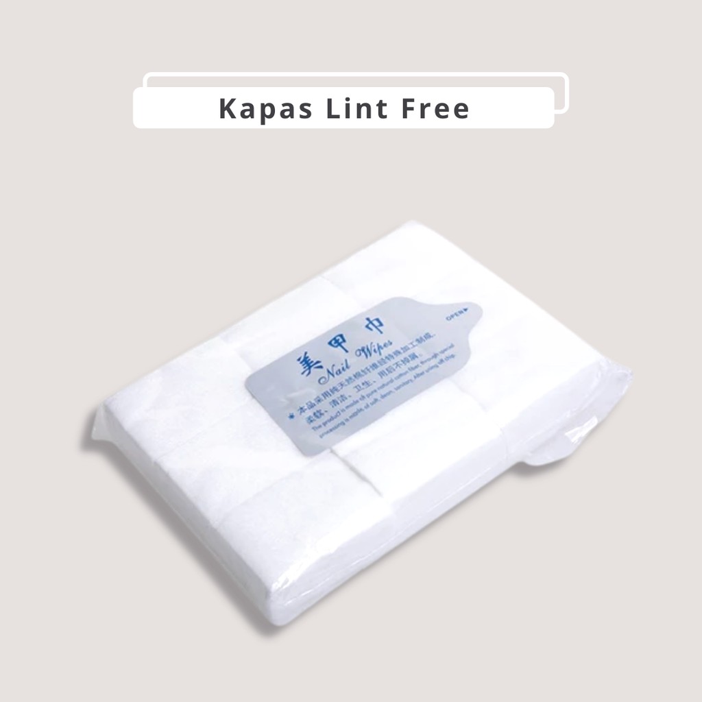 Kapas Lint Free Cotton Nail Art / wipes lint free  / kapas tanpa serat serabut