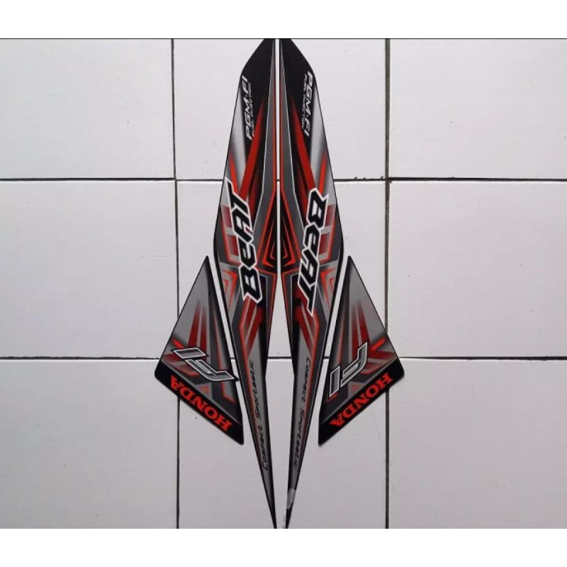 stiker striping lis les polet body motor honda beat fi 2015 hitam