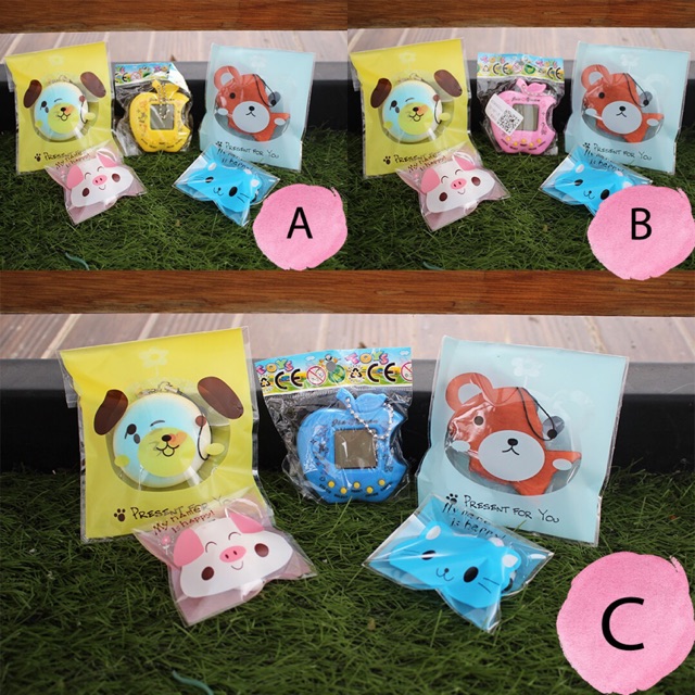 Paket Tamagotchi mix squishy four