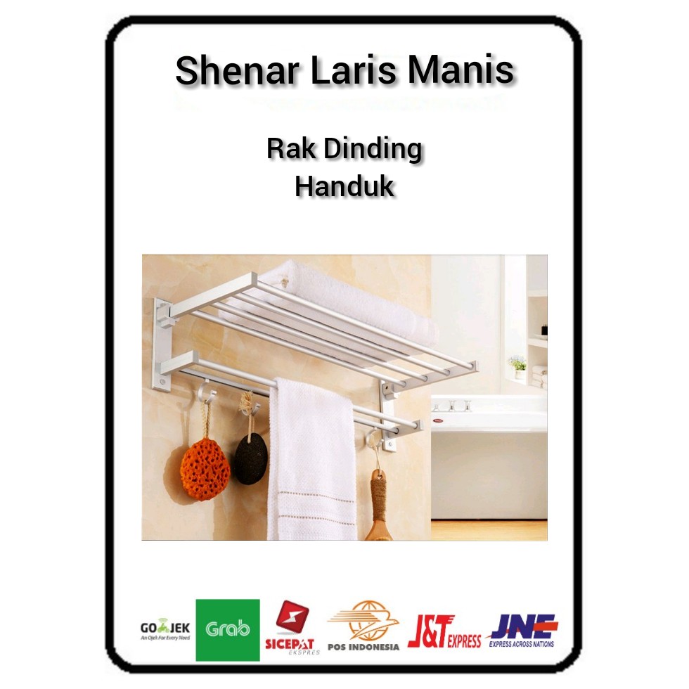 RAK HANDUK/RAK KAMAR MANDI/RAK  ALUMINIUM SERBAGUNA-SHENAR