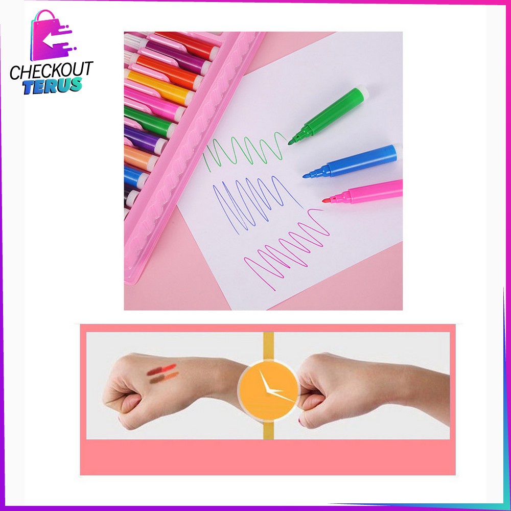 CT-A29 Peralatan Gambar Lukis Anak Mewarnai Set Isi 208PCS Pensil Warna Crayon Alat Tulis Oil Paste Colouring Book kids