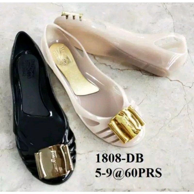 [COD] Flatshoes Jelly Import Premi 1808 DB