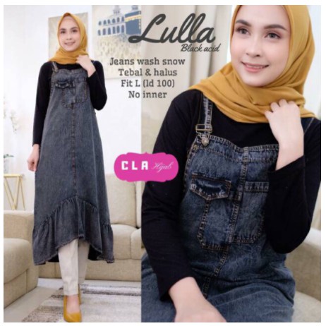 LULLA Overall Jeans Black Acid Matt