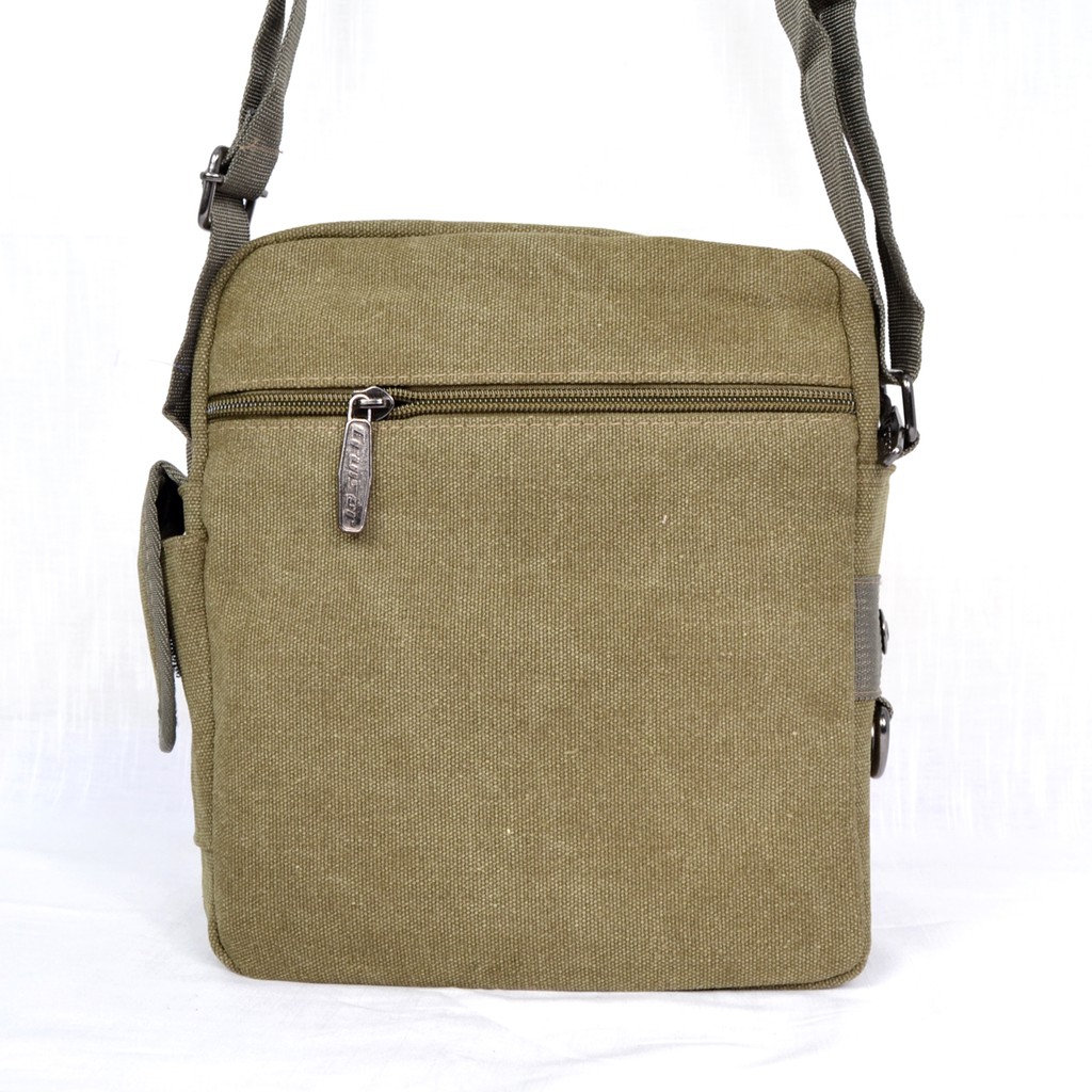 Tas Bahu Selempang Kanvas Pria Canvas Sling Bag Cruiser Pria 5 Res 7659-1