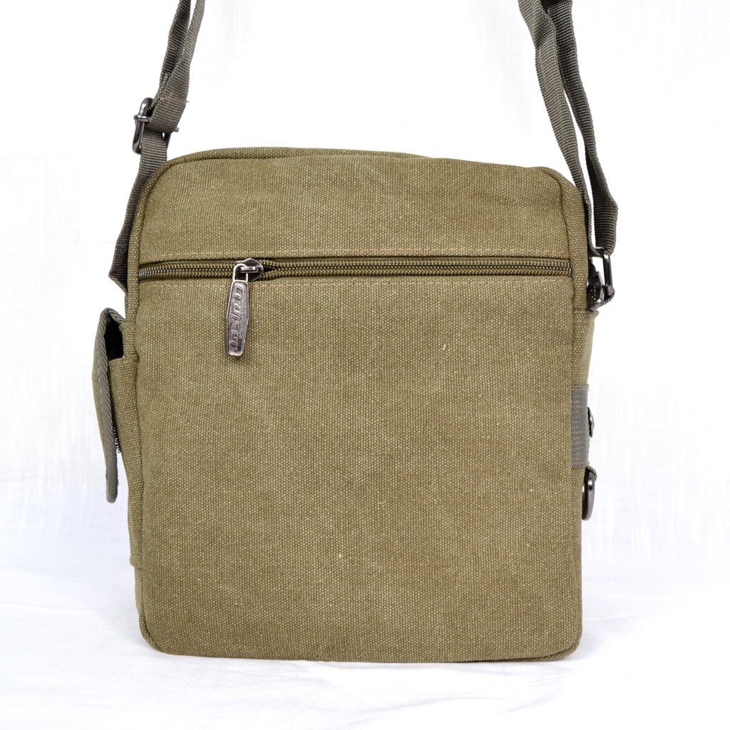 Tas Bahu Selempang Kanvas Pria Canvas Sling Bag Cruiser Pria 5 Res Import 7659-1