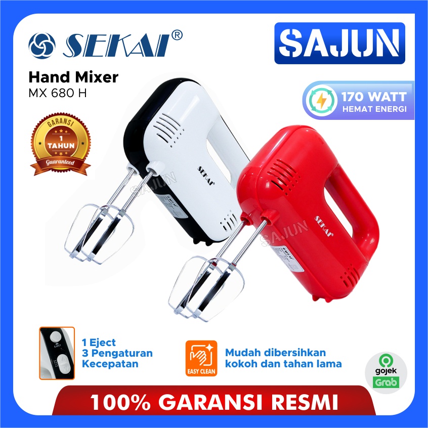 SEKAI Hand Mixer MX680H Mixer Tangan 170W MX 680H