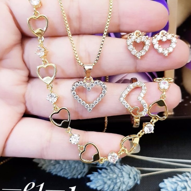 Xuping set perhiasan lapis emas 24k 2916i