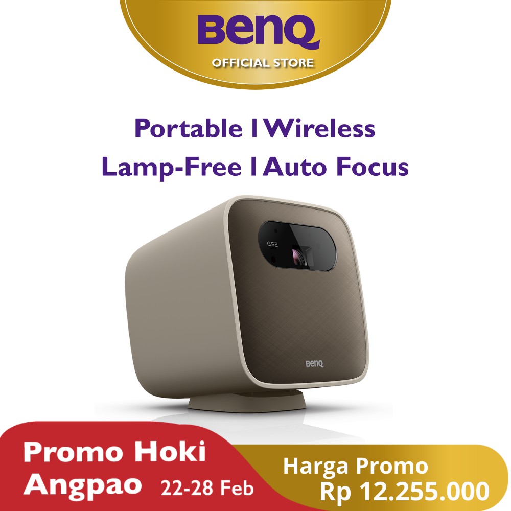 BenQ GS2 Wireless Mini Projector Portable Bluetooth Speaker HDMI USB-C