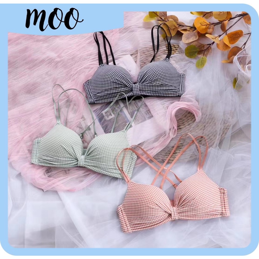 MOO B446 BH Bra cute Jepang Sexy Tanpa Kawat Bra Import Asian Style cod (BRA TANPA CD)