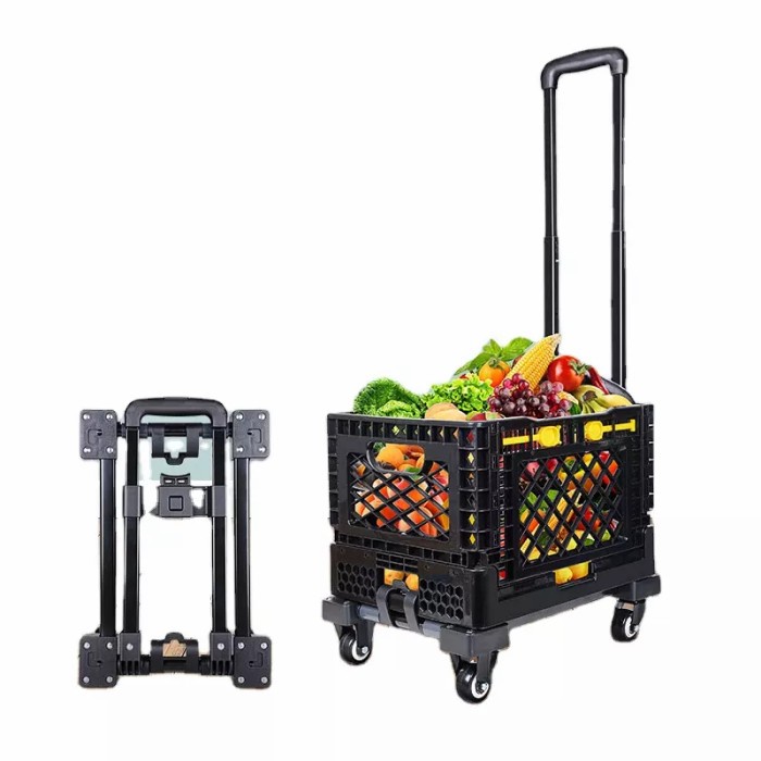 Keranjang Trolley Troley Troli Lipat Angkut Barang Toko Portable 25L