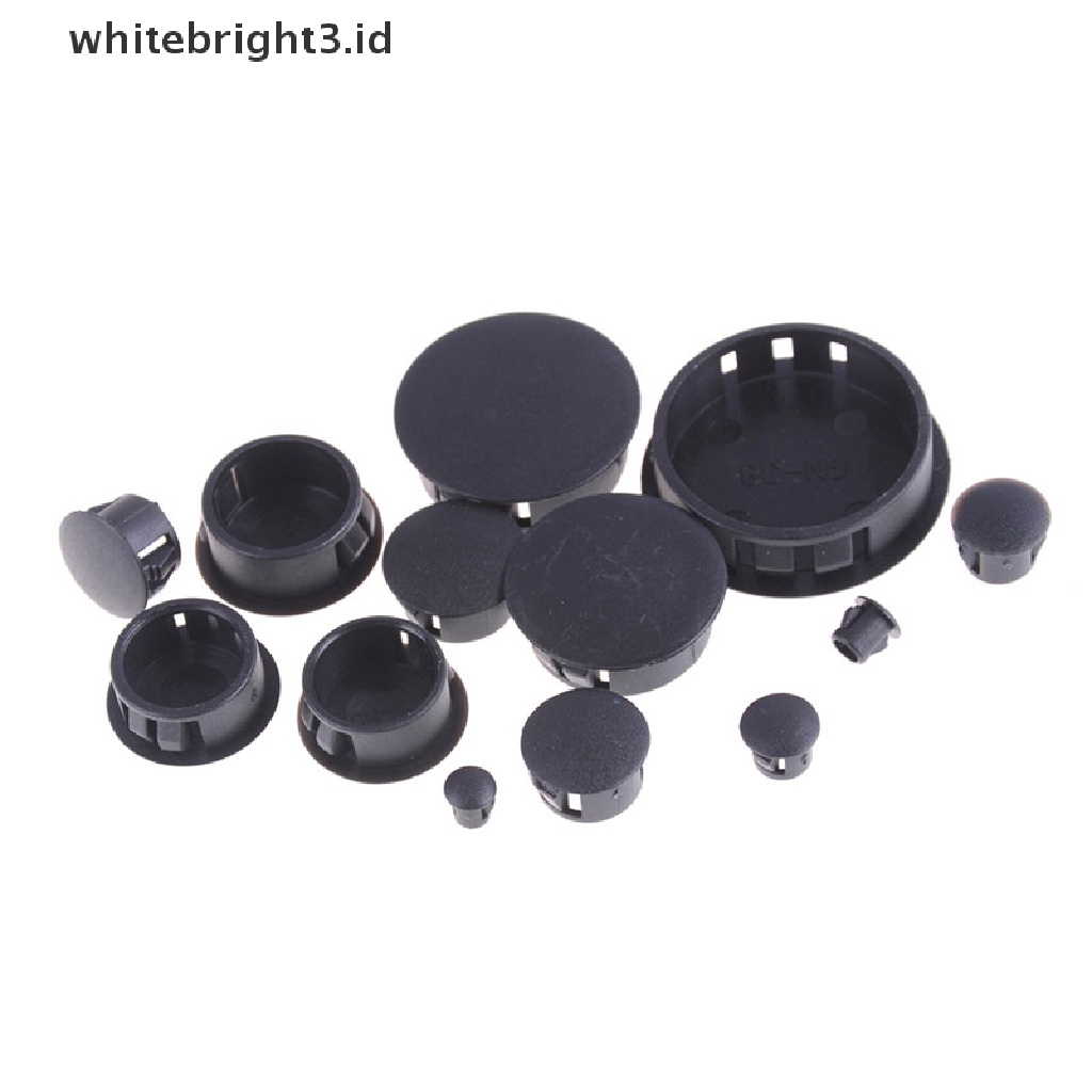 {whitebright3.id} 4Pcs/lot Black Plastic Round Tube Hole Plug Pipe End Cap Cover ,