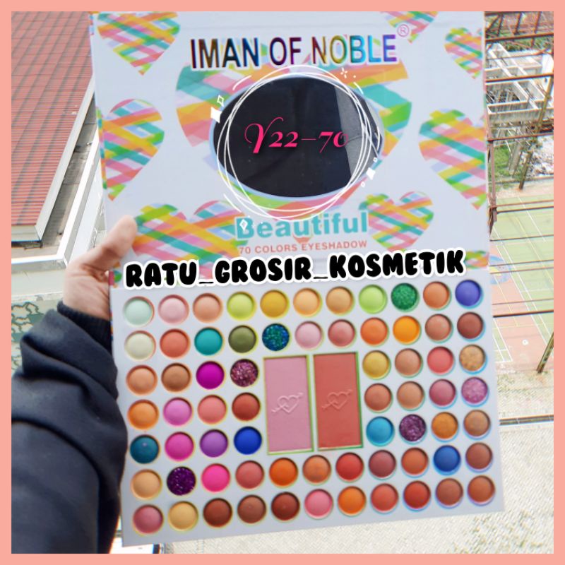 PROMO!!!EYESHADOW PALETTE BESAR 70 WARNA IMAN OF NOBLE Y22-70/Y02-70