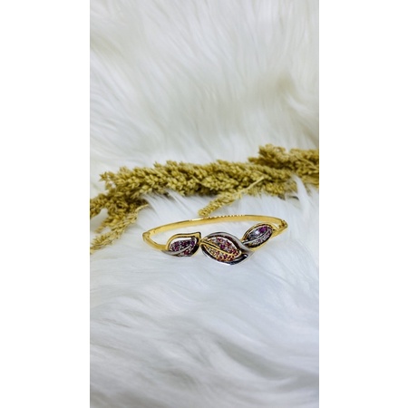 gelang daun oval emas kadar 8k/375