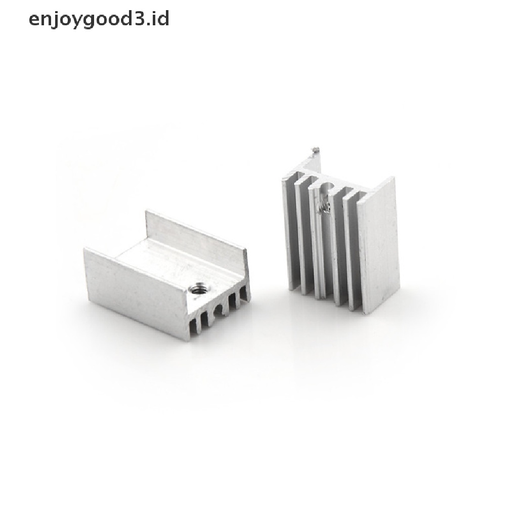 10pcs / Set Heatsink Aluminum Ukuran 20x15 X 10mm Untuk Transistor TO-220 0 0 0 0 0