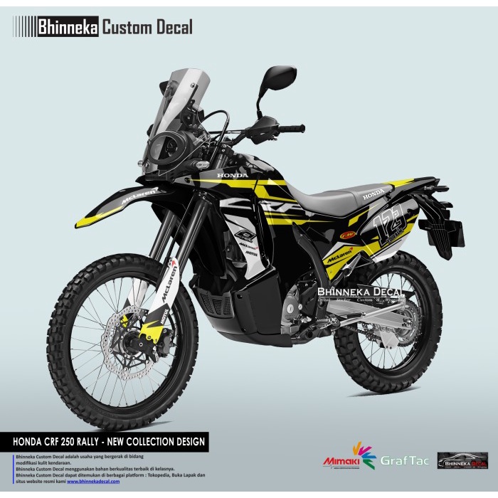 DECAL STICKER CRF 250 RALLY MCLAREN
