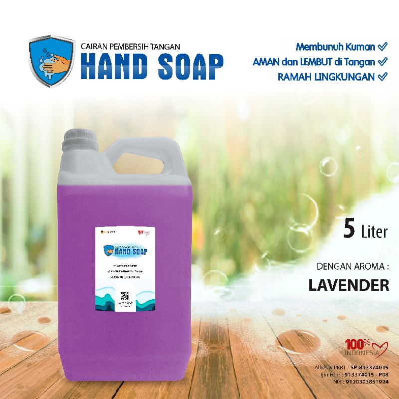 HandSoap pembersih tangan aneka aroma segar kemasan jurigen 5 liter