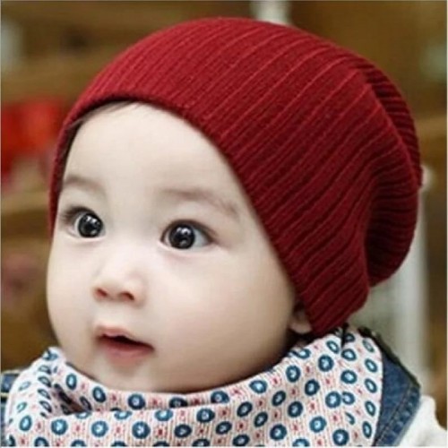 VnM043 | Topi Kupluk Rajut Salur Bayi / Kupluk Bayi Perempuan &amp; Laki-Laki Murah / Baby Hat