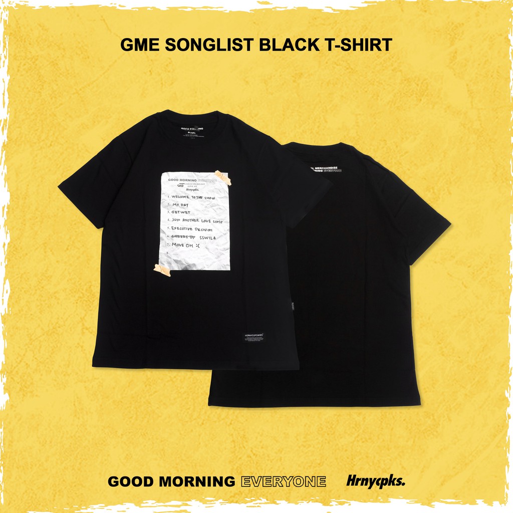[HOT] Hornycupcakes X Gme - Songlist Black T-shirt