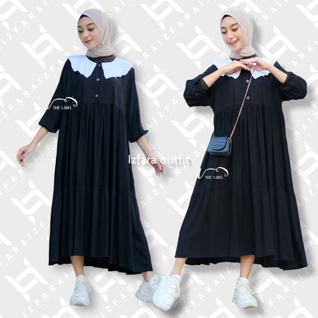 Renila mini dress nongkrong rayon twill import ORIGINAL GHAFFA  COD BAYAR DITEMPAT GAMIS SIMPLE SIMP