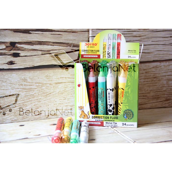 

Correction Fluid / Tip ex Cair Joyko CF-S221 Motif Animal (Mata Besi) [1 PCS]