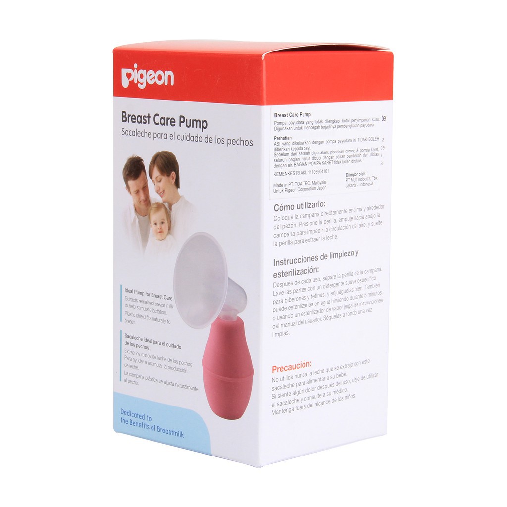 Castle - PIGEON Breast Pump Plastic Made - Pompa Asi Manual