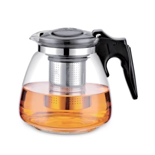 Teko teh kopi dengan saringan 1100ml kaca