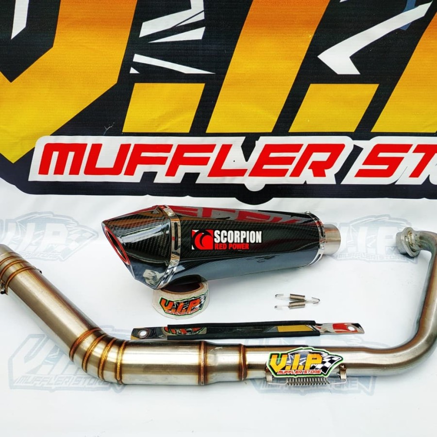 Knalpot SCORPION Carbon VIXION-R15-GSX-SONIC-CB 150R-CBR 150R-BYSON
