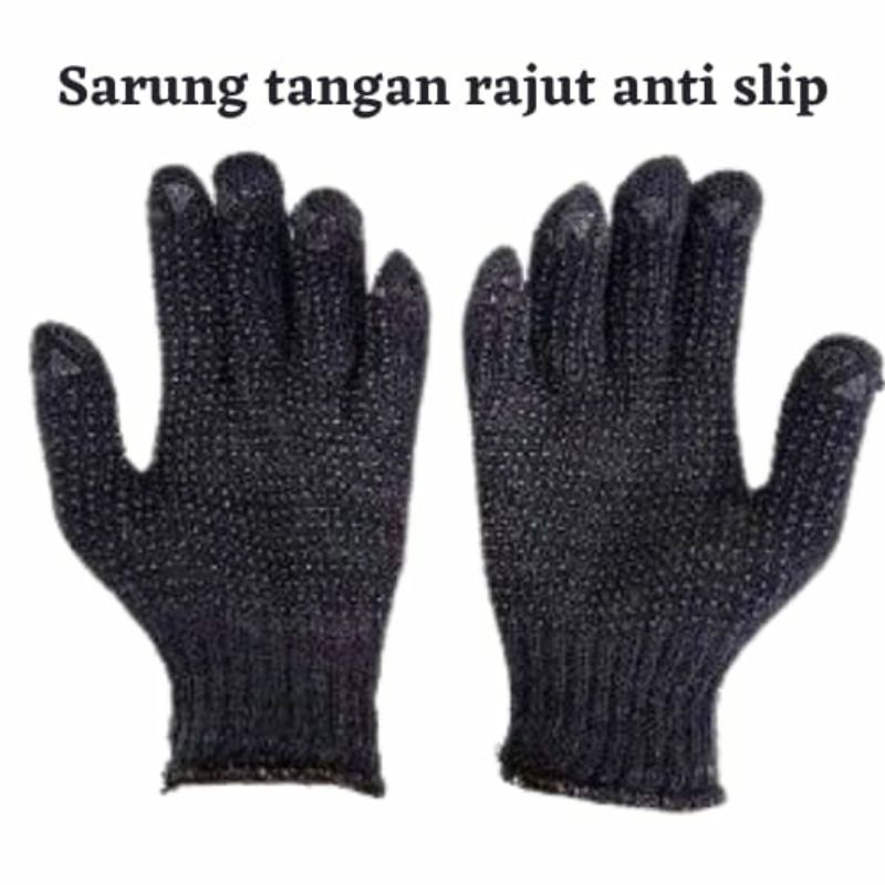 (gloves safety) sarung tangan kerja bintik karet/Sarung tangan olahraga anti slip