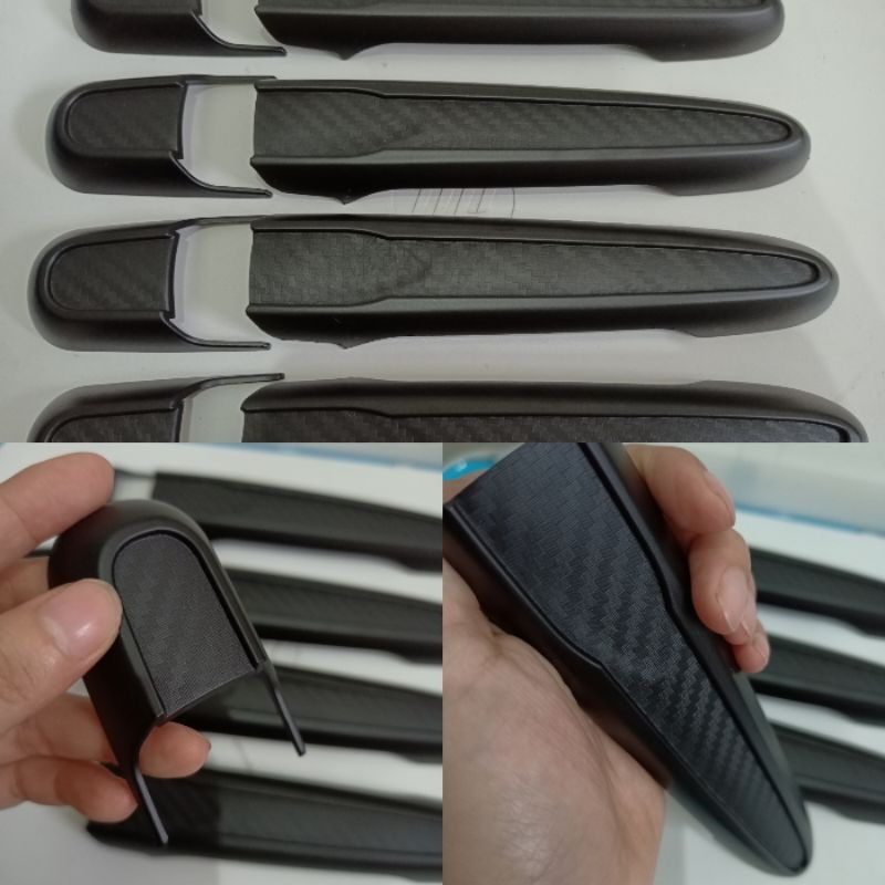 Cover Handle Hitam doff motif Carbon Calya Sigra Avanza