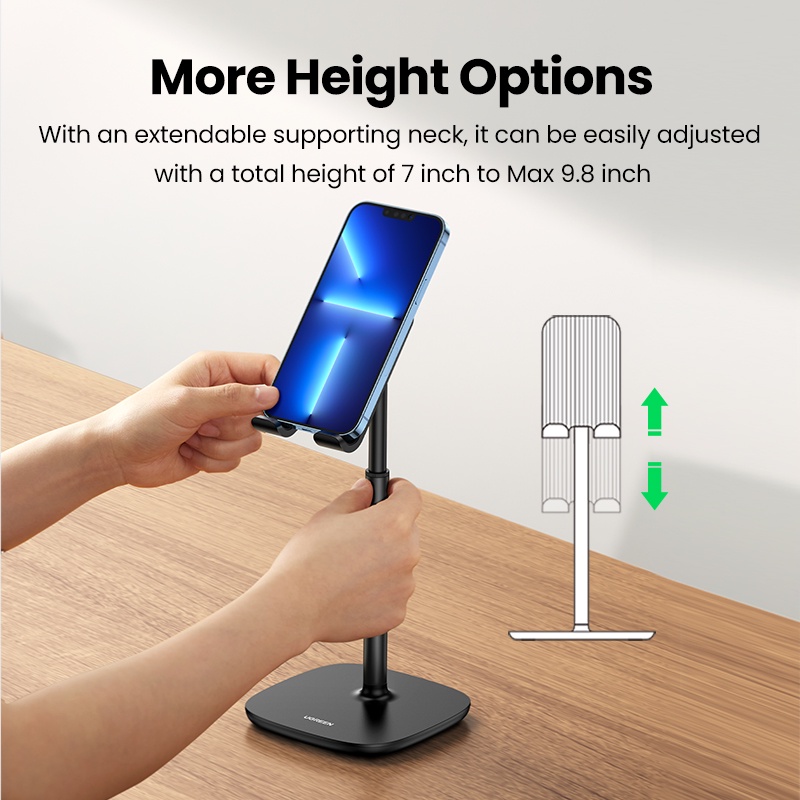 【Stok Produk di Indonesia】Ugreen Stand Holder Handphone Tinggi Adjustable Untuk iPhone 13 / 12pro / 11 SE / XS / XR / 8plus / 6 / 7 / Samsung Galaxy Note20 / S10 / S9 / S8 / Note 10 / 9 / 8 / S7 / S6