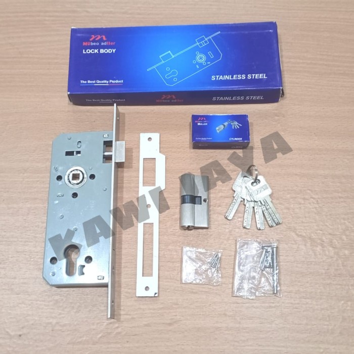 Kunci Pintu - Kunci Pintu Bodi Lidah Mesin Lock Body Ss Stainless Steel Muller