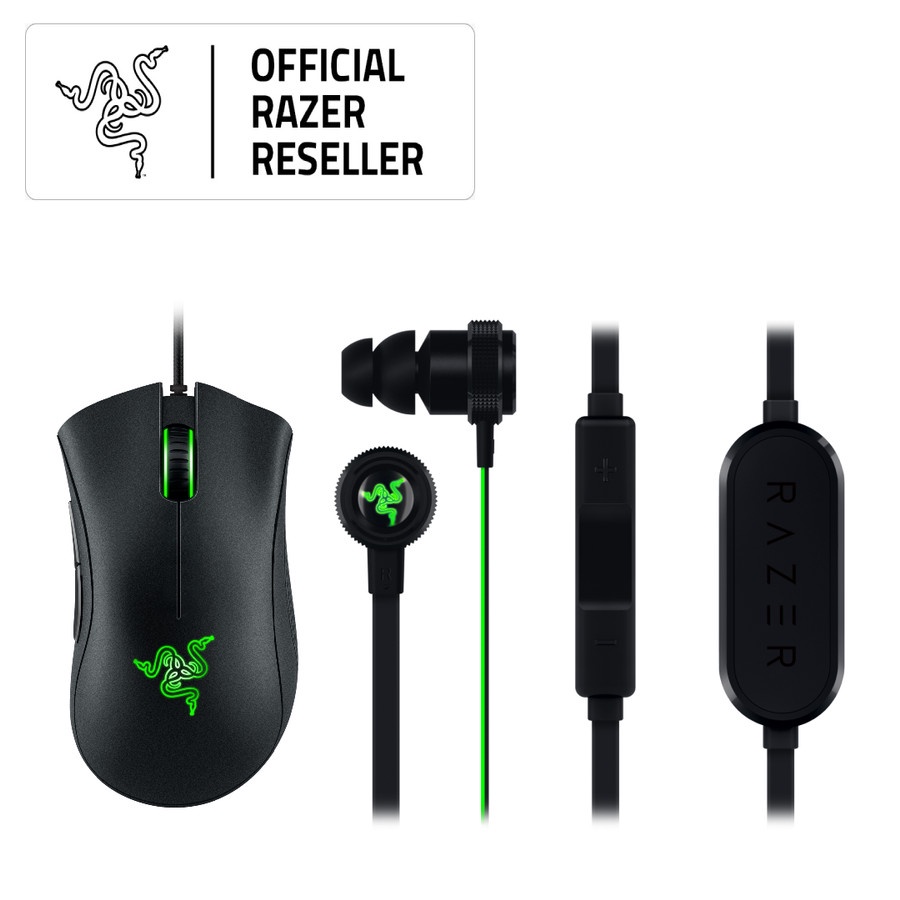 Razer DeathAdder Essential - Gaming Mouse &amp; Razer Hammerhead BT Bundle