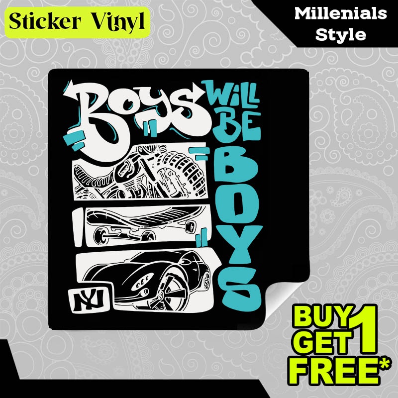 

Stiker Sticker Boys Will Be Boys Gambar Unik Desain Keren dan Kekinian Aesthetic Bahan Vinyl Satuan Anti Air