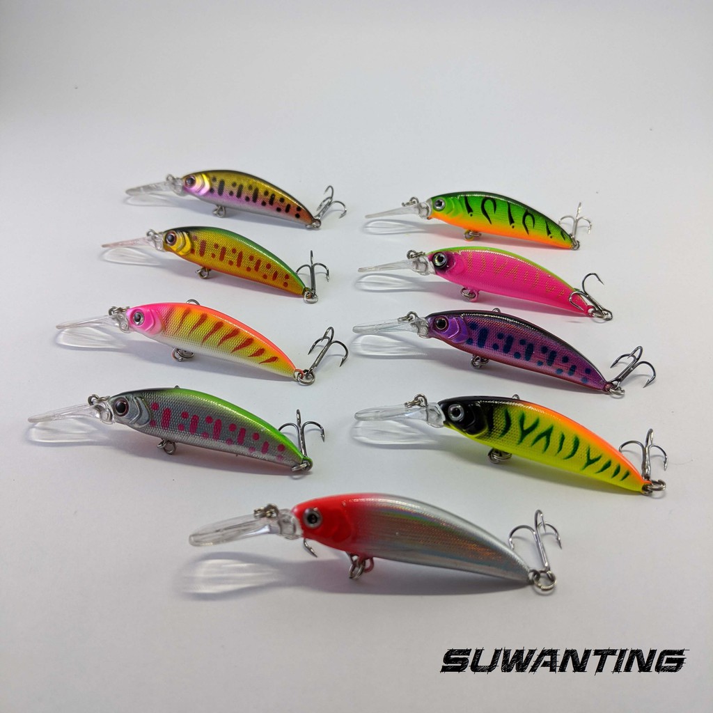 Umpan Lure Minnow 70mm 5.7g Wobbler Ultralight Longlip