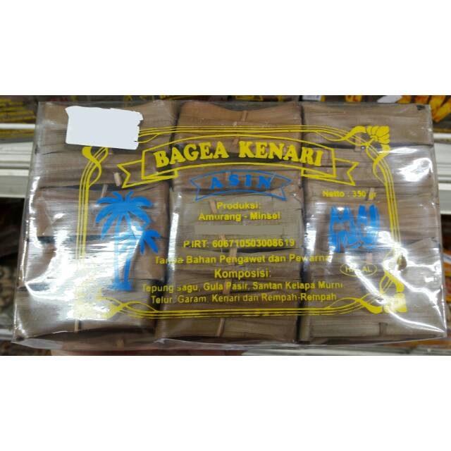 MU Bagea Kenari Asin 350 gr ( Oleh - Oleh / Jajanan / Cemilan / Kue Khas Manado )