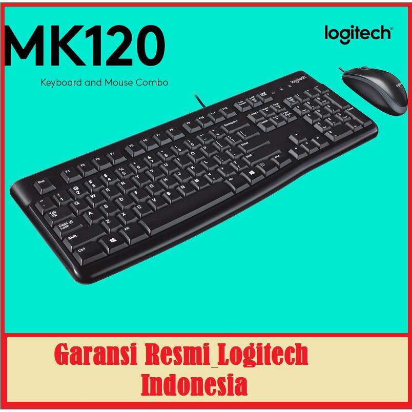 Keyboard Mouse Logitech MK120 Combo Original Garansi Resmi