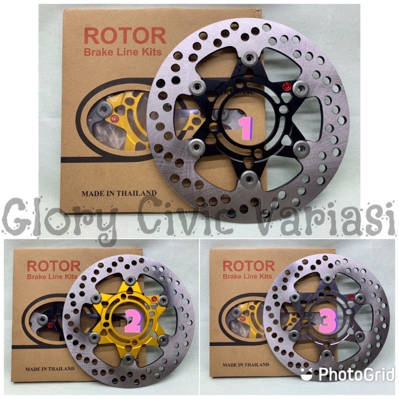 DISC PIRINGAN CAKRAM DEPAN ROTOR BR3MB0 3 DIMENSI 220MM NOUVO XRIDE JUPITER MX VEGA FIZR MIO BEAT