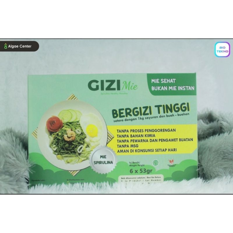 

GIZIMIE isi 6 pcs Mie sehat spirulina bergizi tinggi original