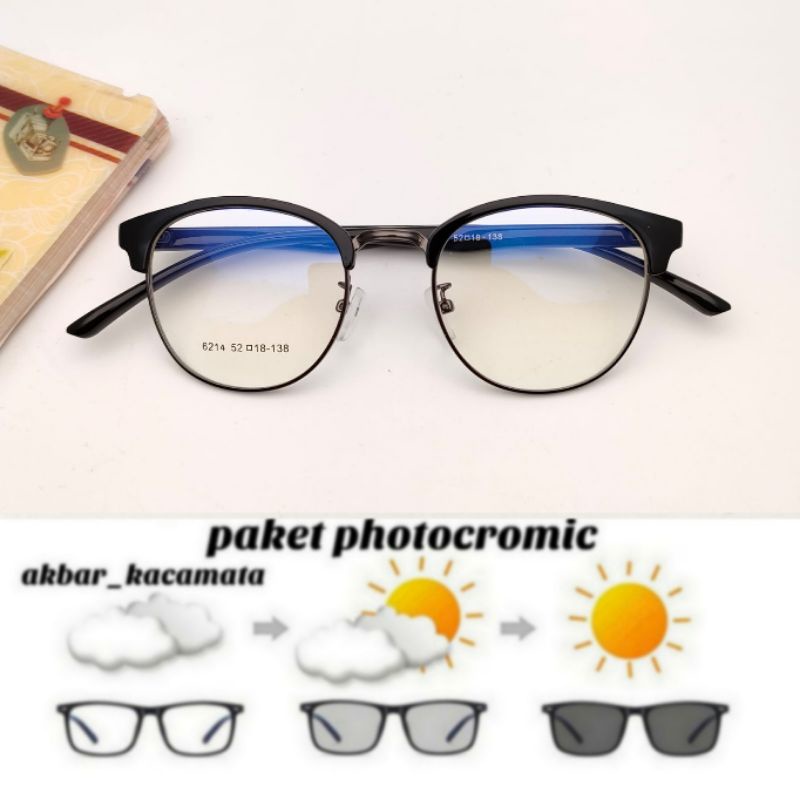 KACAMATA6214 POTOCROMIC kacamata style+lensa