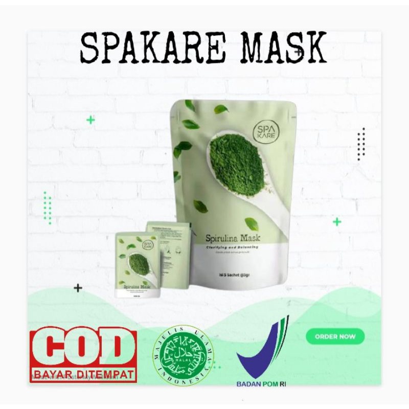 [LANGSUNG KIRIM] SPAKARE SPIRULINA MASK || NEW PRODUK MASKER SPIRULINA TERBARU TIENS || ORIGINAL