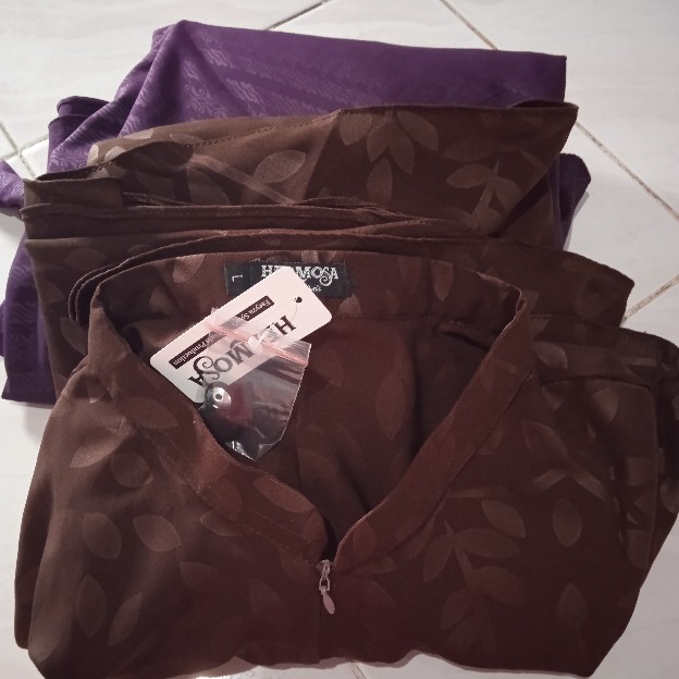 Gamis Hermosa Ory batik Parang Ungu Dan Navi  Umbrella 4m